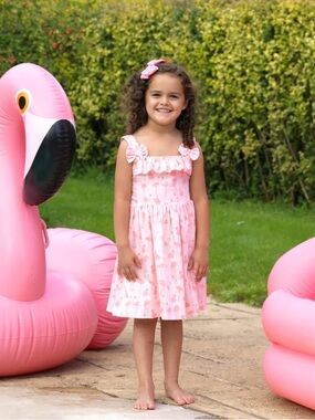 Rachel Riley Flamingo Print Sundress